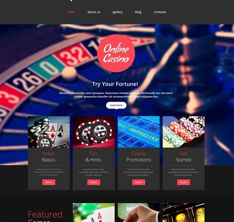 casino game website template